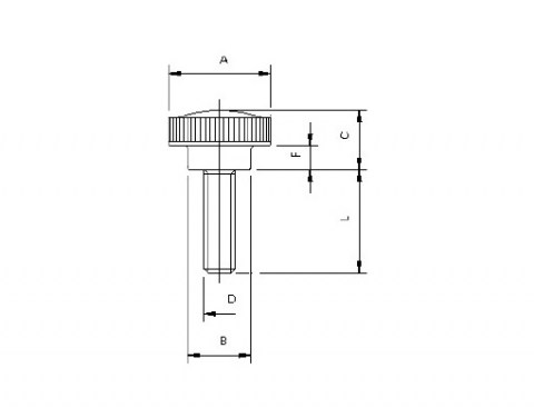 Rändelschraube ZP - Technische Zeichnung | Kuala Kunststofftechnik GmbH